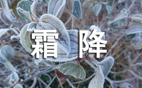 霜降節氣詩句