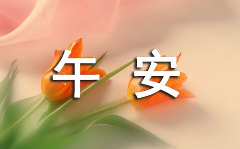 美好的午安問候語短信37條